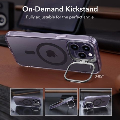Etui ESR Classic Kickstand Halolock MagSafe na iPhone 14 Pro - przezroczysto-fioletowe Etui ESR Classic Kickstand Halolock MagSafe na iPhone 14 Pro - przezroczysto-fioletowe