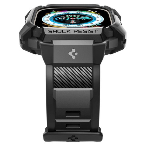 Etui z paskiem Spigen Rugged Armor Pro na Apple Watch Ultra (49 mm) - czarne Etui z paskiem Spigen Rugged Armor Pro na Apple Watch Ultra (49 mm) - czarne