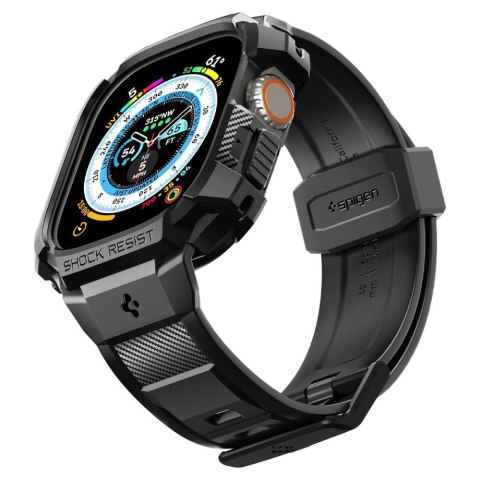 Etui z paskiem Spigen Rugged Armor Pro na Apple Watch Ultra (49 mm) - czarne Etui z paskiem Spigen Rugged Armor Pro na Apple Watch Ultra (49 mm) - czarne