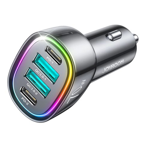 Joyroom ładowarka samochodowa 70W z 4 portami: 2 x USB C, 2 x USB czarna (JR-CL29) Joyroom ładowarka samochodowa 70W z 4 portami: 2 x USB C, 2 x USB czarna (JR-CL29)