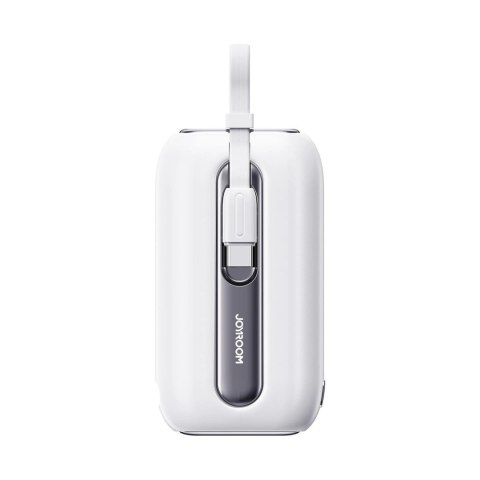 Joyroom mini powerbank 10000mAh Colorful Series 22.5W z 2 wbudowanymi kablami USB C i Lightning biały (JR-L012) Joyroom mini powerbank 10000mAh Colorful Series 22.5W z 2 wbudowanymi kablami USB C i Lightning biały (JR-L012)