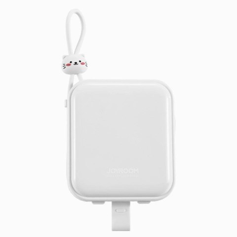 Joyroom powerbank z kablami USB C i Lightning oraz podstawką Cutie Series 10000mAh 22.5W biały (JR-L008) Joyroom powerbank z kablami USB C i Lightning oraz podstawką Cutie Series 10000mAh 22.5W biały (JR-L008)