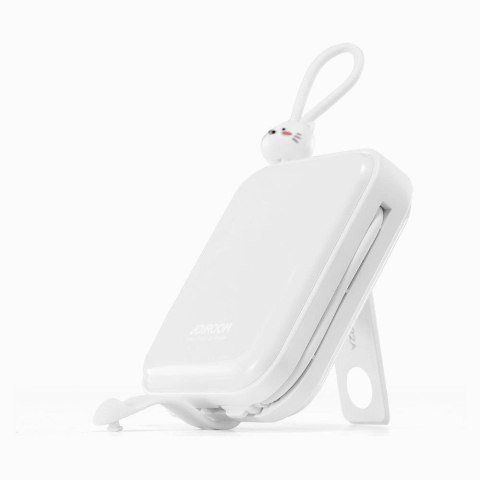 Joyroom powerbank z kablami USB C i Lightning oraz podstawką Cutie Series 10000mAh 22.5W biały (JR-L008) Joyroom powerbank z kablami USB C i Lightning oraz podstawką Cutie Series 10000mAh 22.5W biały (JR-L008)