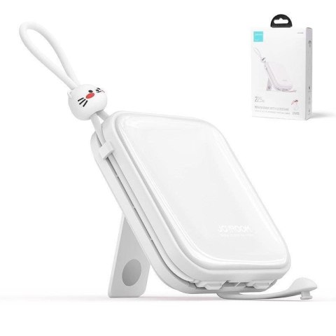 Joyroom powerbank z kablami USB C i Lightning oraz podstawką Cutie Series 10000mAh 22.5W biały (JR-L008) Joyroom powerbank z kablami USB C i Lightning oraz podstawką Cutie Series 10000mAh 22.5W biały (JR-L008)