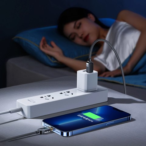 Kabel Joyroom A4 USB-C / Lightning 20W 1.2m z wyświetlaczem - czarny Kabel Joyroom A4 USB-C / Lightning 20W 1.2m z wyświetlaczem - czarny