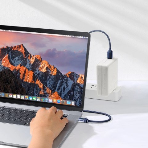 Kabel Joyroom A4 USB-C / USB-C 100W 1.2m z wyświetlaczem - niebieski Kabel Joyroom A4 USB-C / USB-C 100W 1.2m z wyświetlaczem - niebieski