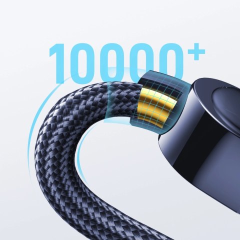 Kabel Joyroom A4 USB-C / USB-C 100W 1.2m z wyświetlaczem - niebieski Kabel Joyroom A4 USB-C / USB-C 100W 1.2m z wyświetlaczem - niebieski