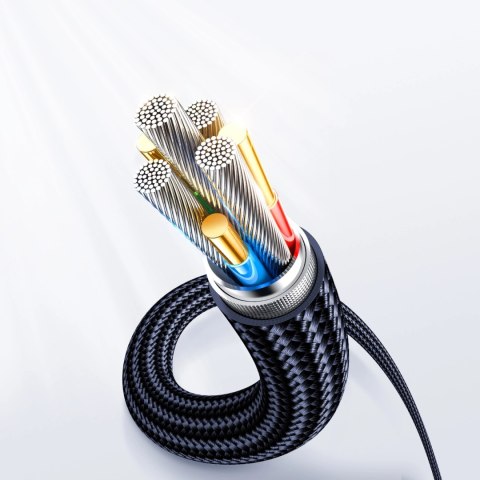 Kabel Joyroom A4 USB-C / USB-C 100W 1.2m z wyświetlaczem - niebieski Kabel Joyroom A4 USB-C / USB-C 100W 1.2m z wyświetlaczem - niebieski