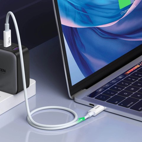 Kabel Ugreen US506 USB4 40Gbps 8K 60Hz USB-C - USB-C PD 100W 80cm - biały Kabel Ugreen US506 USB4 40Gbps 8K 60Hz USB-C - USB-C PD 100W 80cm - biały