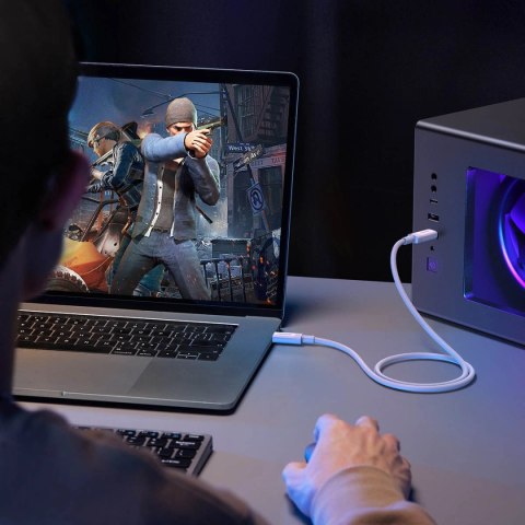 Kabel Ugreen US506 USB4 40Gbps 8K 60Hz USB-C - USB-C PD 100W 80cm - biały Kabel Ugreen US506 USB4 40Gbps 8K 60Hz USB-C - USB-C PD 100W 80cm - biały