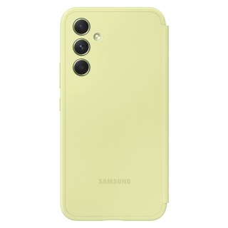 Samsung Smart View Wallet Case etui Samsung Galaxy A54 5G pokrowiec z inteligentną klapką okienkiem portfel na kartę limonkowe (