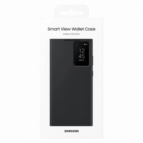 Samsung Smart View Wallet Case etui Samsung Galaxy S23 Ultra pokrowiec z inteligentną klapką okienkiem portfel na kartę czarne ( Samsung Smart View Wallet Case etui Samsung Galaxy S23 Ultra pokrowiec z inteligentną klapką okienkiem portfel na kartę czarne (