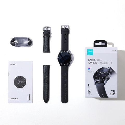 Smartwatch Joyroom Classic Series JR-FC2 z funkcją odbierania połączeń / ochroną IP68 - czarny Smartwatch Joyroom Classic Series JR-FC2 z funkcją odbierania połączeń / ochroną IP68 - czarny