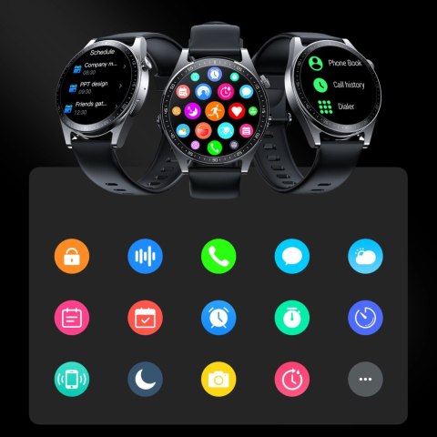 Smartwatch Joyroom Classic Series JR-FC2 z funkcją odbierania połączeń / ochroną IP68 - czarny Smartwatch Joyroom Classic Series JR-FC2 z funkcją odbierania połączeń / ochroną IP68 - czarny