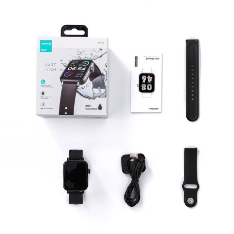 Smartwatch Joyroom Fit-Life JR-FT5 z funkcją odbierania połączeń / ochroną IP68 - czarny Smartwatch Joyroom Fit-Life JR-FT5 z funkcją odbierania połączeń / ochroną IP68 - czarny
