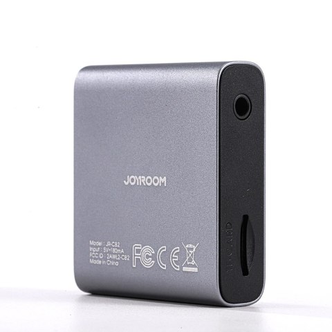 Transmiter Joyroom JR-CB2 Bluetooth AUX do samochodu, telewizora - szary Transmiter Joyroom JR-CB2 Bluetooth AUX do samochodu, telewizora - szary