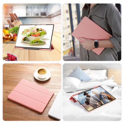DUX DUCIS Domo składany pokrowiec etui na tablet z funkcją Smart Sleep podstawka Samsung Galaxy Tab S8 Ultra różowy