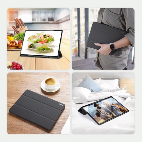 DUX DUCIS Domo składany pokrowiec etui na tablet z funkcją Smart Sleep podstawka Samsung Galaxy Tab S8 Ultra różowy