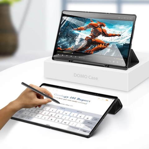 DUX DUCIS Domo składany pokrowiec etui na tablet z funkcją Smart Sleep podstawka Samsung Galaxy Tab S8 Ultra różowy