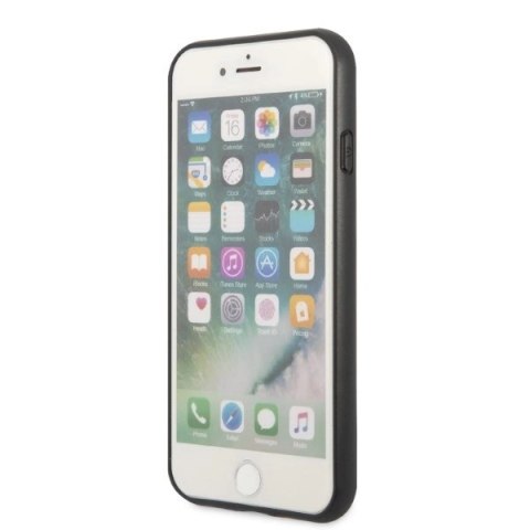 Etui Guess Saffiano Triangle Logo Cardslot na iPhone 7 / 8 / SE 2020 / SE 2022 - czarne