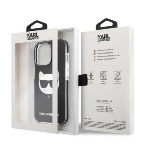 Etui Karl Lagerfeld Choupette Head na iPhone 13 Pro Max - czarne Etui Karl Lagerfeld Choupette Head na iPhone 13 Pro Max - czarne