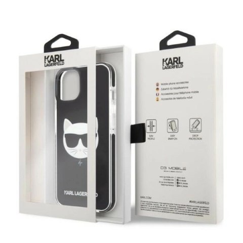 Etui Karl Lagerfeld Choupette Head na iPhone 13 - czarne Etui Karl Lagerfeld Choupette Head na iPhone 13 - czarne