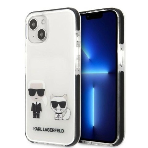 Etui Karl Lagerfeld Karl&Choupette na iPhone 13 mini - białe Etui Karl Lagerfeld Karl&Choupette na iPhone 13 mini - białe