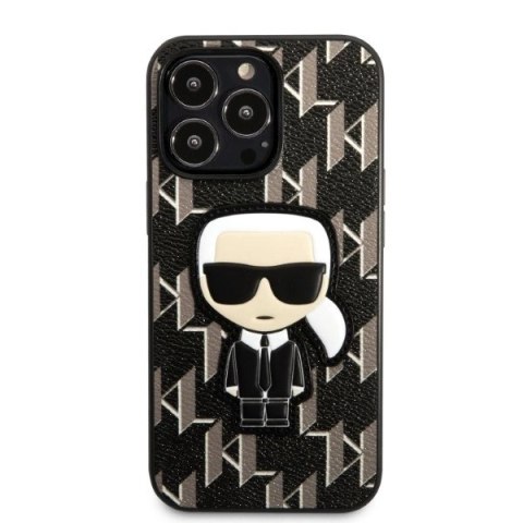 Etui Karl Lagerfeld Monogram Ikonik Patch na iPhone 13 Pro / iPhone 13 - czarne Etui Karl Lagerfeld Monogram Ikonik Patch na iPhone 13 Pro / iPhone 13 - czarne