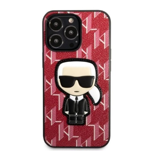 Etui Karl Lagerfeld Monogram Ikonik Patch na iPhone 13 Pro / iPhone 13 - czerwone Etui Karl Lagerfeld Monogram Ikonik Patch na iPhone 13 Pro / iPhone 13 - czerwone