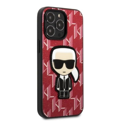 Etui Karl Lagerfeld Monogram Ikonik Patch na iPhone 13 Pro / iPhone 13 - czerwone Etui Karl Lagerfeld Monogram Ikonik Patch na iPhone 13 Pro / iPhone 13 - czerwone