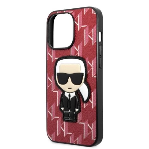 Etui Karl Lagerfeld Monogram Ikonik Patch na iPhone 13 Pro / iPhone 13 - czerwone Etui Karl Lagerfeld Monogram Ikonik Patch na iPhone 13 Pro / iPhone 13 - czerwone