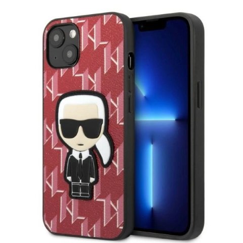 Etui Karl Lagerfeld Monogram Ikonik Patch na iPhone 13 - czerwone Etui Karl Lagerfeld Monogram Ikonik Patch na iPhone 13 - czerwone