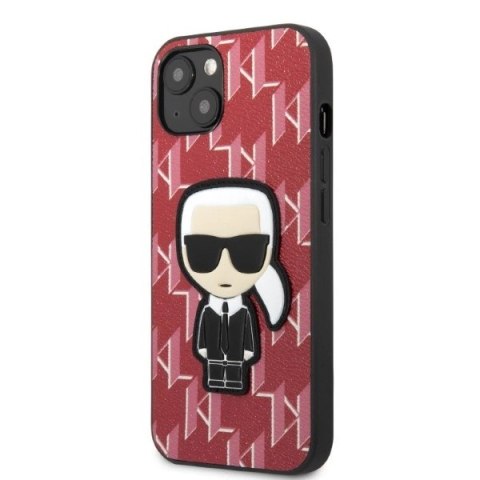Etui Karl Lagerfeld Monogram Ikonik Patch na iPhone 13 - czerwone Etui Karl Lagerfeld Monogram Ikonik Patch na iPhone 13 - czerwone