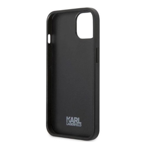 Etui Karl Lagerfeld Monogram Ikonik Patch na iPhone 13 mini - czerwone Etui Karl Lagerfeld Monogram Ikonik Patch na iPhone 13 mini - czerwone