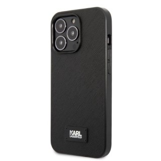 Etui Karl Lagerfeld Saffiano Plaque na iPhone 13 Pro Max - czarne