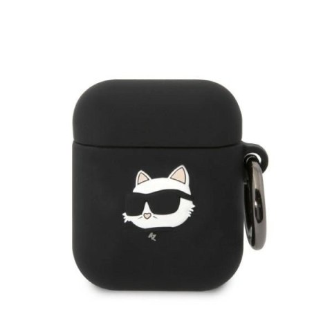 Etui Karl Lagerfeld Silicone Choupette Head 3D na AirPods 1/2 - czarne Etui Karl Lagerfeld Silicone Choupette Head 3D na AirPods 1/2 - czarne