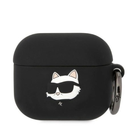Etui Karl Lagerfeld Silicone Choupette Head 3D na AirPods 3 - czarne Etui Karl Lagerfeld Silicone Choupette Head 3D na AirPods 3 - czarne