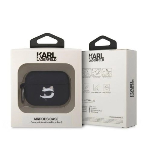 Etui Karl Lagerfeld Silicone Choupette Head 3D na AirPods Pro 2 - czarne Etui Karl Lagerfeld Silicone Choupette Head 3D na AirPods Pro 2 - czarne