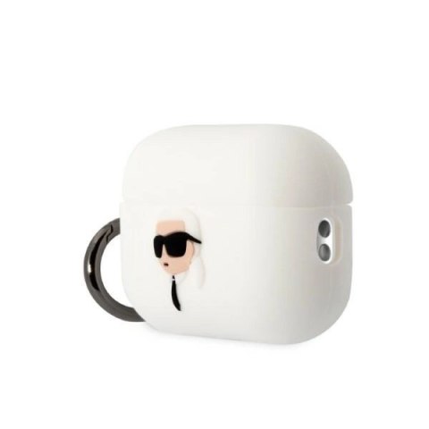 Etui Karl Lagerfeld Silicone Karl Head 3D na AirPods Pro 2 - białe Etui Karl Lagerfeld Silicone Karl Head 3D na AirPods Pro 2 - białe
