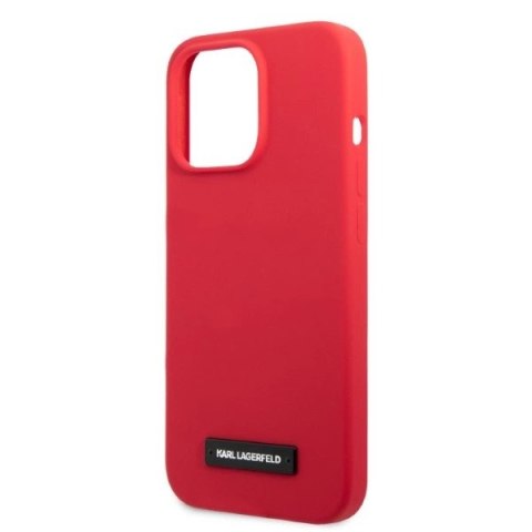 Etui Karl Lagerfeld Silicone Plaque na iPhone 13 Pro / iPhone 13 - czerwone Etui Karl Lagerfeld Silicone Plaque na iPhone 13 Pro / iPhone 13 - czerwone