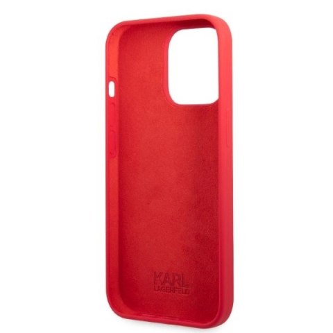 Etui Karl Lagerfeld Silicone Plaque na iPhone 13 Pro / iPhone 13 - czerwone Etui Karl Lagerfeld Silicone Plaque na iPhone 13 Pro / iPhone 13 - czerwone