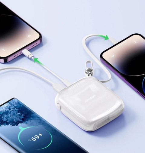 Joyroom powerbank 10000mAh Jelly Series 22.5W z wbudowanym kablem Lightning biały (JR-L003) Joyroom powerbank 10000mAh Jelly Series 22.5W z wbudowanym kablem Lightning biały (JR-L003)