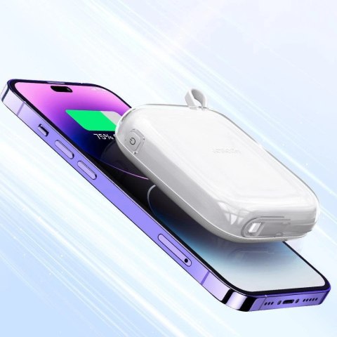 Joyroom powerbank 10000mAh Jelly Series 22.5W z wbudowanym kablem Lightning biały (JR-L003) Joyroom powerbank 10000mAh Jelly Series 22.5W z wbudowanym kablem Lightning biały (JR-L003)