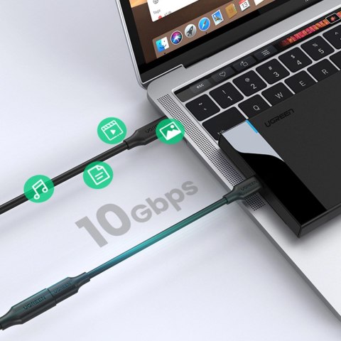 Kabel Ugreen 10387 USB-C - USB-C PD QC 4K 60Hz 100W 5A 10Gb/s 1m - czarny Kabel Ugreen 10387 USB-C - USB-C PD QC 4K 60Hz 100W 5A 10Gb/s 1m - czarny