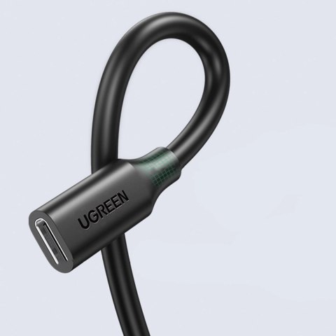 Kabel Ugreen 10387 USB-C - USB-C PD QC 4K 60Hz 100W 5A 10Gb/s 1m - czarny Kabel Ugreen 10387 USB-C - USB-C PD QC 4K 60Hz 100W 5A 10Gb/s 1m - czarny