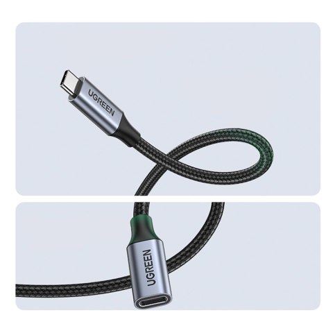 Kabel Ugreen US372 30205 USB-C - USB-C PD QC 100W 5A 10Gbps 1m - szary Kabel Ugreen US372 30205 USB-C - USB-C PD QC 100W 5A 10Gbps 1m - szary