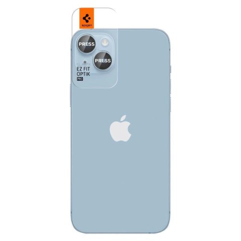 Osłona aparatu Spigen Glas.tR EZ Fit Optik Camera Protector na iPhone 14 / 14 Plus - niebieska 2 szt. Osłona aparatu Spigen Glas.tR EZ Fit Optik Camera Protector na iPhone 14 / 14 Plus - niebieska 2 szt.