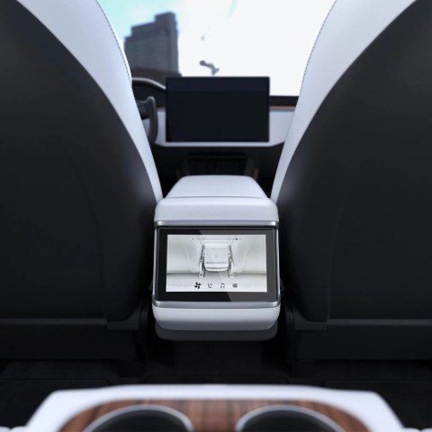 Szkło hartowane Spigen Glas.tR Slim na Tesla Model X 2022 / Model S 2021 - czarne Szkło hartowane Spigen Glas.tR Slim na Tesla Model X 2022 / Model S 2021 - czarne