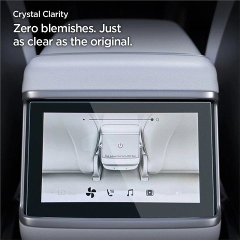 Szkło hartowane Spigen Glas.tR Slim na Tesla Model X 2022 / Model S 2021 - czarne Szkło hartowane Spigen Glas.tR Slim na Tesla Model X 2022 / Model S 2021 - czarne
