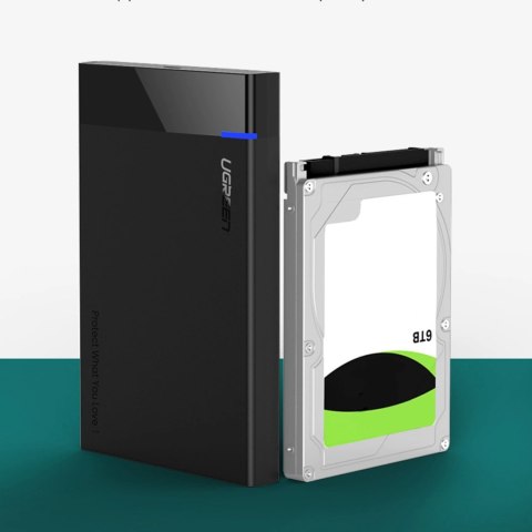 Ugreen adapter obudowa kieszeń na dysk SATA 2.5'' 5TB USB 3.0 czarny (US221 30847) Ugreen adapter obudowa kieszeń na dysk SATA 2.5'' 5TB USB 3.0 czarny (US221 30847)